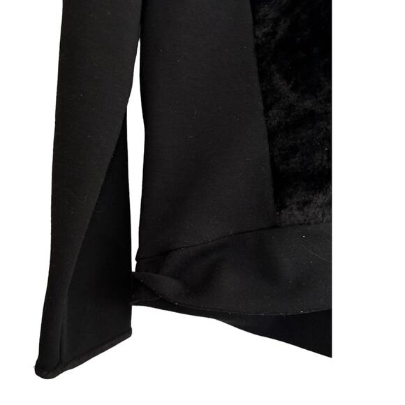 Ellie Tahari Velour Black Sweatshirt M Minimal Luxury Staple Classic Capsule - Picture 7 of 9